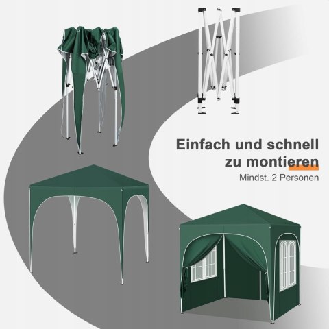 PAWILON OGRODOWY NAMIOT UV 50+ POP UP PE ZIELONY 2 x 2 x 2,4 M OGRÓD WOLTU PAWILON OGRODOWY NAMIOT UV 50+ POP UP PE ZIELONY 2 x 2 x 2,4 M OGRÓD WOLTU