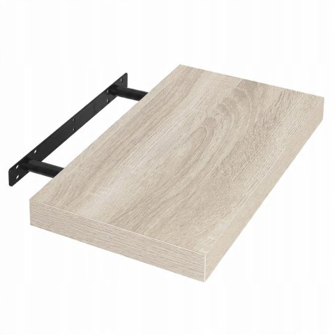 PÓŁKA ŚCIENNA LEWITUJĄCA drewno Eugad 25 x 23 cm dąb sonoma