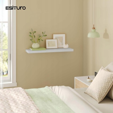 PÓŁKA ŚCIENNA lewitująca płyta MDF eSituro 90 x 23 cm biały