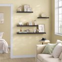 PÓŁKA WISZĄCA lewitująca płyta MDF 80 x 23 cm eSituro czarna