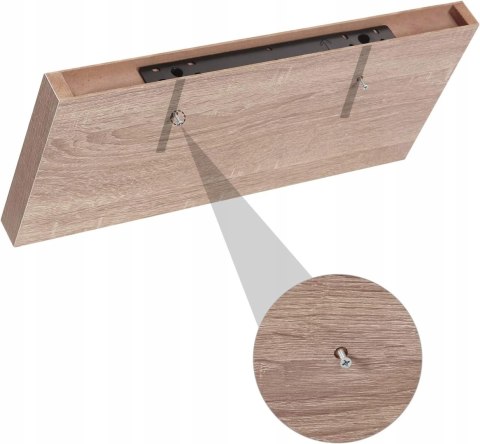 Półka ścienna wisząca pływająca płyta MDF Eugad 50 x 22,9 cm dąb naturalny Półka ścienna wisząca pływająca płyta MDF Eugad 50 x 22,9 cm dąb naturalny