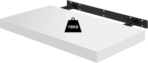 Półka wisząca ścienna pływająca płyta MDF Woltu 22,9 x 3,8 cm biały Półka wisząca ścienna pływająca płyta MDF Woltu 22,9 x 3,8 cm biały