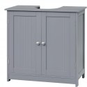 SZAFKA ŁAZIENKOWA pod umywalkę z wycięciem na syfon szara 60x30x60 cm