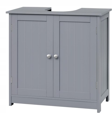 SZAFKA ŁAZIENKOWA pod umywalkę z wycięciem na syfon szara 60x30x60 cm