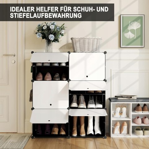 SZAFKA NA BUTY modułowa Woltu 94 x 109 x 36,5 cm czarny