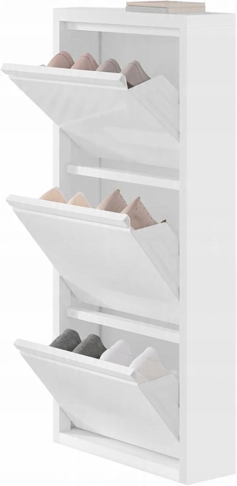 SZAFKA NA BUTY woltu 50 x 106 x 15 cm biały SZAFKA NA BUTY woltu 50 x 106 x 15 cm biały
