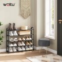 SZAFKA REGAŁ NA BUTY Z 5 półkami 79 x 18,5 x 75 cm WOLTU czarna