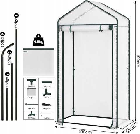 SZKLARNIA FOLIOWA inspekt biały Woltu 100x50x190cm konstrukcja metal SZKLARNIA FOLIOWA inspekt biały Woltu 100x50x190cm konstrukcja metal