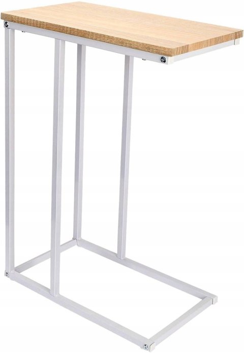 Stolik kawowy boczny prostokątny 45 x 25 x 63,6cm dąb jasny WOLTU