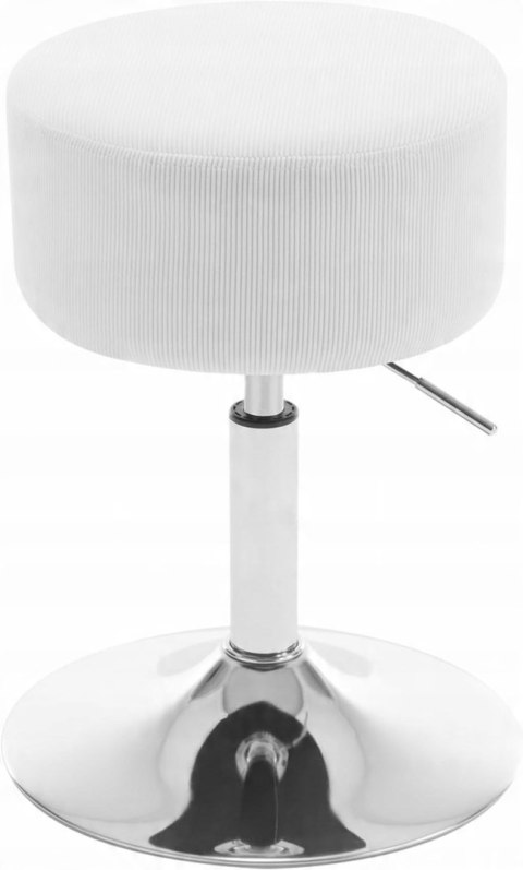 Taboret do makijażu toaletki tapicerowany Woltu biały 67 cm