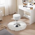Taboret do makijażu toaletki tapicerowany Woltu biały 67 cm