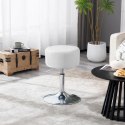 Taboret do makijażu toaletki tapicerowany Woltu biały 67 cm