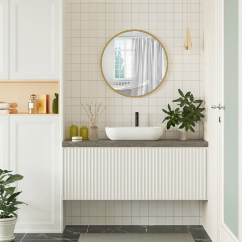 Lustro Woltu ścienne koło rama metal kolor złoty 60 x 60 mm