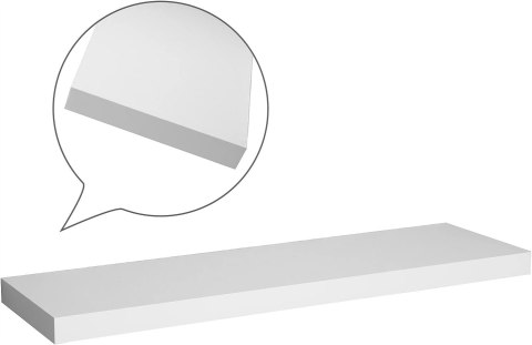 PÓŁKA ŚCIENNA LEWITUJĄCA zestaw 2 szt. płyta MDF Woltu 80 x 23 cm biały