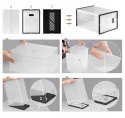 PUDEŁKA NA BUTY zestaw 8 sztuk 50 x 75 x 35,5 cm bezbarwny, czarny Woltu