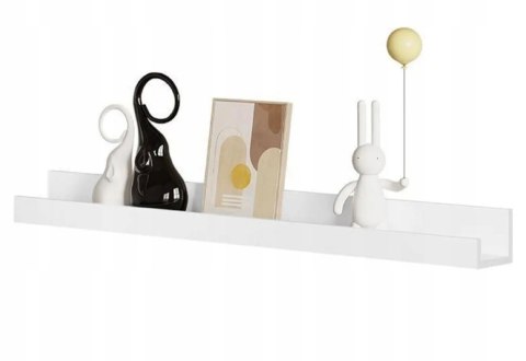 Półka wisząca pływająca płyta biały MDF Woltu 100 x 11 cm