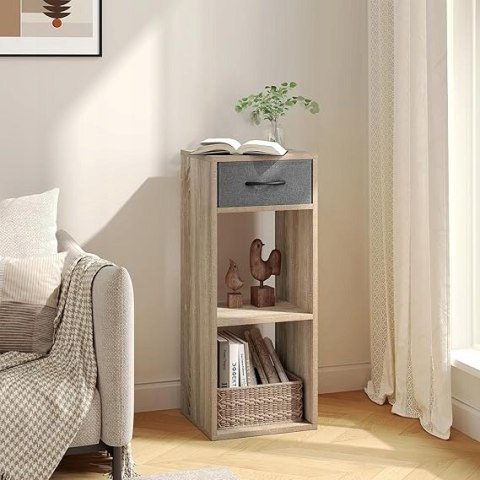 REGAŁ NA KSIĄŻKI z 3 poziomami WOLTU 32,4 x 80 x 30 cm, jasny dąb