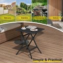 SKŁADANY STÓŁ do ogrodu, na patio, balkon, taras 62 x 62 cm eSituro czarny