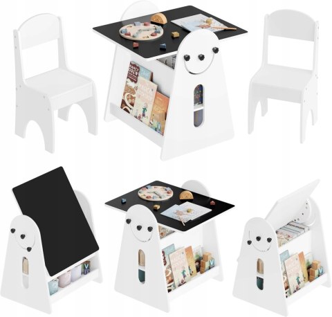 STOLIK I 2 KRZESEŁKA do pokoju dziecięcego WOLTU biały