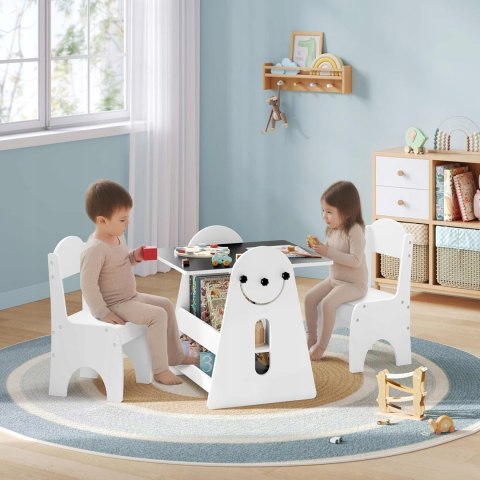 STOLIK I 2 KRZESEŁKA do pokoju dziecięcego WOLTU biały