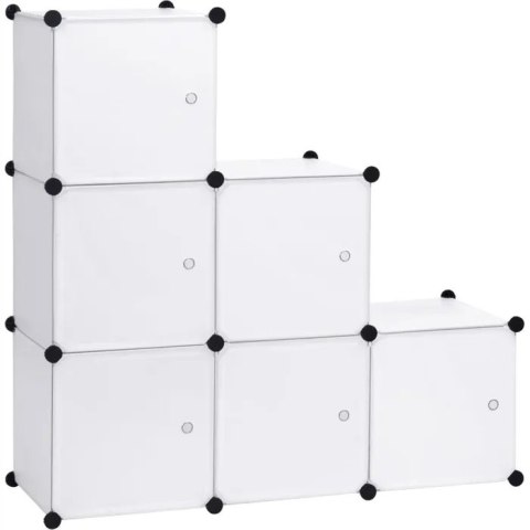 Szafka na buty modułowa Woltu 96 x 96 x 30 cm biały