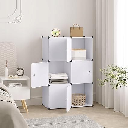 Szafka na buty modułowa Woltu 96 x 96 x 30 cm biały