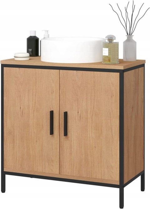 Szafka pod umywalkę 60 x 60 x 30 cm Eugad brąz i czarny