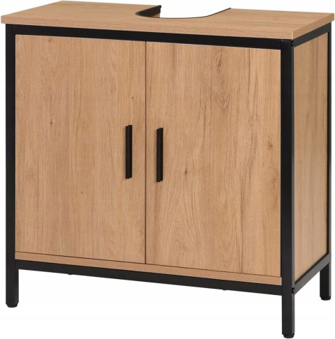 Szafka pod umywalkę 60 x 60 x 30 cm Eugad brąz i czarny
