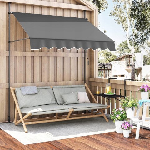 WOLTU MARKIZA BALKONOWA BEZ WIERCENIA KORBKA OCHRONA UV 200 X 200 X 175 CM