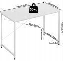 BIURKO stolik komputerowy Woltu 50 x 100 x 75 cm biały