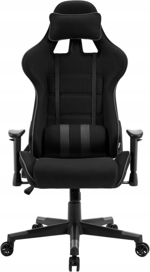 FOTEL GAMINGOWY ERGONOMICZNY KRZESŁO KOMPUTEROWE WOLTU czarny z szarym
