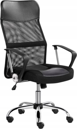FOTEL BIUROWY, obrotowy ergonomiczny, YAHEETECH czarny