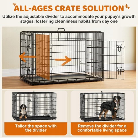 KLATKA KOJEC dla psa metal Yaheetech czarna