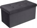 ŁAWKA TAPICEROWANA pufa, ze schowkiem Woltu 76 x 38 x 37,5 cm szara