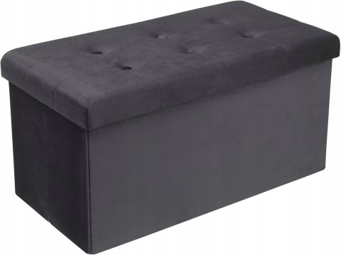 ŁAWKA TAPICEROWANA pufa, ze schowkiem Woltu 76 x 38 x 37,5 cm szara