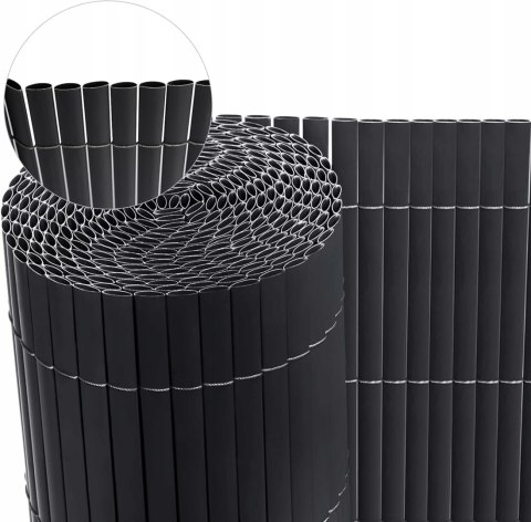 MATA MASKUJĄCA z PCW 120 x 400 cm ogrodzenie balkonowe z opaskami kablowymi