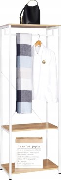 OTWARTY WIESZAK NA UBRANIA WOLTU 60 cm x 167 cm x 40 cm biały jasnydąb
