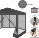 PAWILON OGRODOWY PERGOLA NAMIOT MOSKIETIERA UV 50+ PE 3,8 X 3,3 X 2,5 Woltu