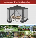PAWILON OGRODOWY PERGOLA NAMIOT MOSKIETIERA UV 50+ PE 3,8 X 3,3 X 2,5 Woltu