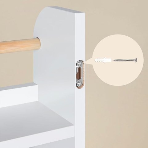 PÓŁKA ŚCIENNA dla dzieci Półka na książki biały kolor WOLTU