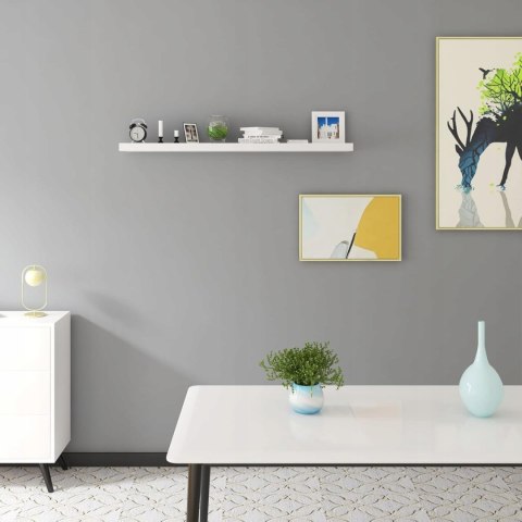 PÓŁKA ŚCIENNA lewitująca ścienna WOLTU 60x22,9x3,8 biała