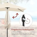 Parasol tarasowy ogrodowy plażowy 210x140 cm UPF 50+ beż torba prostokątny
