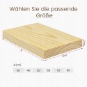 Półka wisząca pływająca regał ścienny lite drewno 19 x 40 cm brąz naturalny