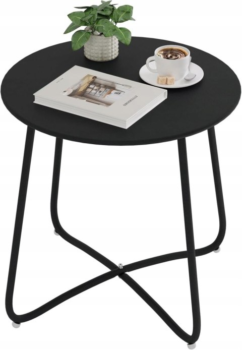 STOLIK KAWOWY OGRODOWY balkonowy czarny eSituro