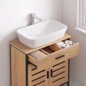 SZAFKA ŁAZIENKOWA POD UMYWALKĘ 60 x 60 x 30 cm, EUGAD jasny dąb