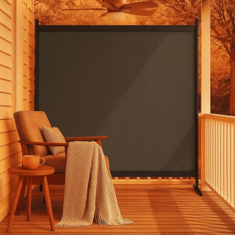 Ścianka Woltu parawan ciemny szary tworzywo sztuczne 180x177x177cm antracyt