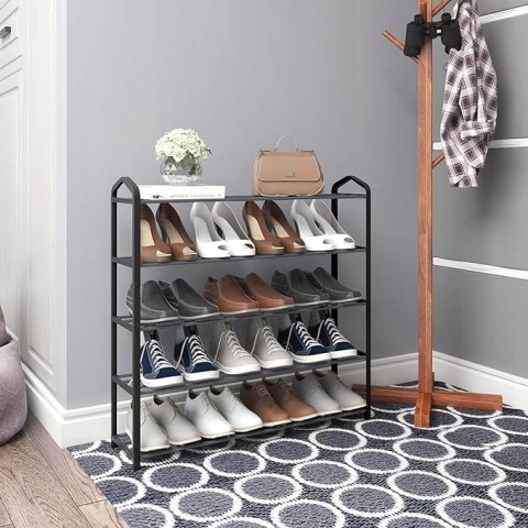 Szafka na buty Woltu 79 x 79 x 19,5 cm grafit 5 półek