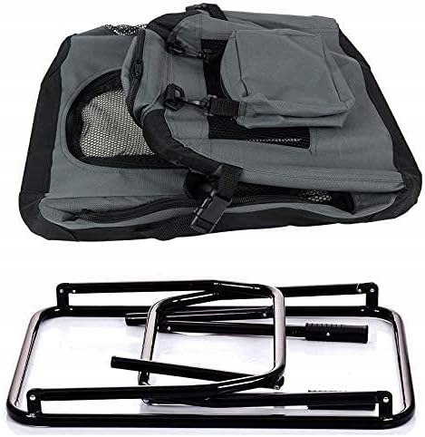 Transporter materiałowy dla psa kota Eugad szary L/XL 91 cm x 64 cm 64 cm