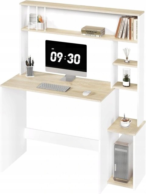 BIURKO KOMPUTEROWE z półką, 5-poziomowy regał