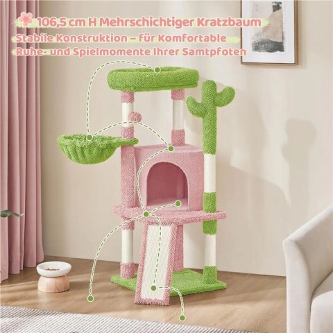 DRAPAK DLA KOTA kaktus YAHEETCH legowisko słupek zielono różowy